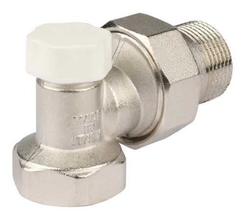 Клапан запорно-балансировочный 3/4", угловой Stout