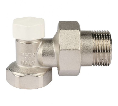 Клапан запорно-балансировочный 3/4", угловой Stout