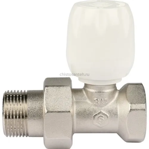 Клапан ручной с неподъемным шпинделем 3/4", прямой Stout