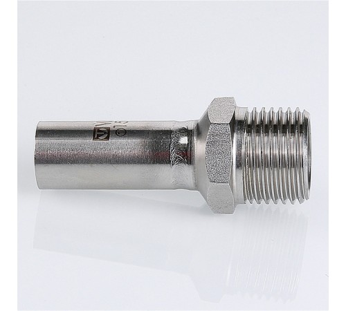 Пресс-вставка с наружной резьбой 22 мм х 3/4"  из нержавеющей стали VTi.906.I.002205 VALTEC (ВАЛТЕК)