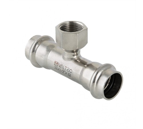Пресс-тройник с внутренней резьбой 54 х 1 1/4" х 54 мм из нержавеющей стали VTi.932.I.540754 VALTEC (ВАЛТЕК)