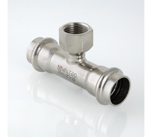 Пресс-тройник с внутренней резьбой 54 х 1 1/4" х 54 мм из нержавеющей стали VTi.932.I.540754 VALTEC (ВАЛТЕК)