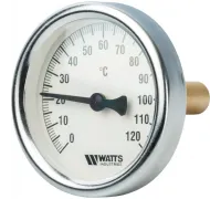 Термометр биметаллический 63 мм 1/2", 120°C с погружной гильзой 50 мм Watts F+R801 OR