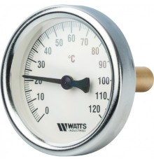 Термометр биметаллический 63 мм 1/2", 120°C с погружной гильзой 50 мм Watts F+R801 OR