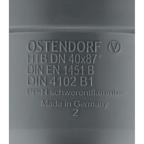 Отвод канализационный HTB 40 90° Ostendorf