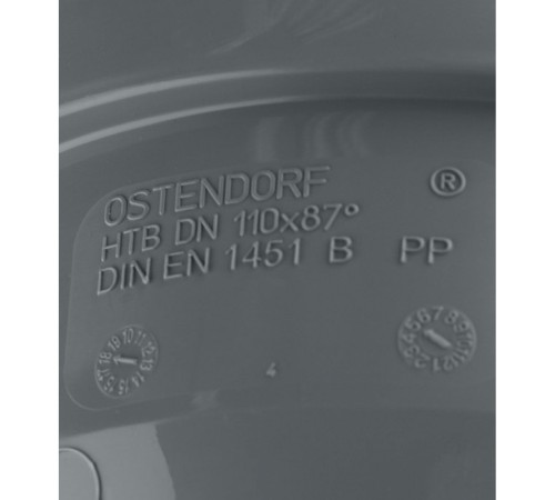 Отвод канализационный HTB 110 90° Ostendorf