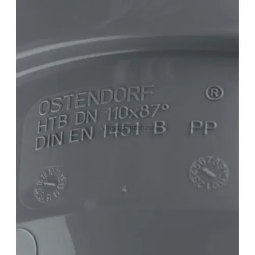 Отвод канализационный HTB 110 90° Ostendorf