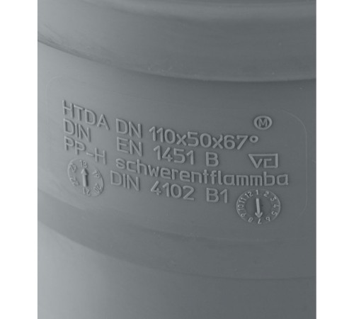 Крестовина канализационная HTDA 110х50х50 67° одноплоскостная Ostendorf