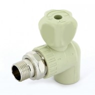 Кран шаровой радиаторный 20x1/2" НР, угловой PPR FV-Plast