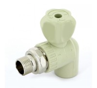 Кран шаровой радиаторный 20x1/2" НР, угловой PPR FV-Plast