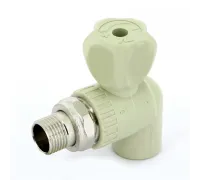 Кран шаровой радиаторный 20x1/2" НР, угловой PPR FV-Plast