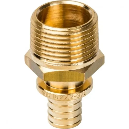 Переходник с наружной резьбой 16xR 3/4" для труб из сшитого полиэтилена Stout
