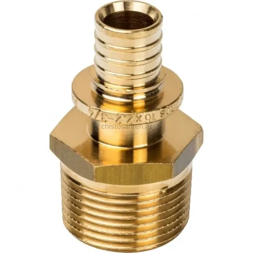 Переходник с наружной резьбой 16xR 3/4" для труб из сшитого полиэтилена Stout