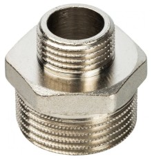 Ниппель НН переxодной 1"x1/2", никелированный Stout
