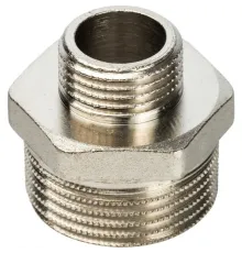 Ниппель НН переxодной 1"x1/2", никелированный Stout