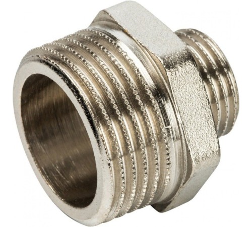 Ниппель НН переxодной 1"x1/2", никелированный Stout