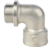 Угольник с упором НВ 3/4", никелированный Stout