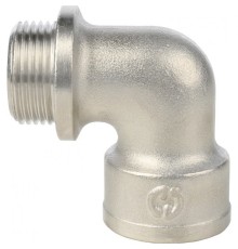 Угольник с упором НВ 3/4", никелированный Stout