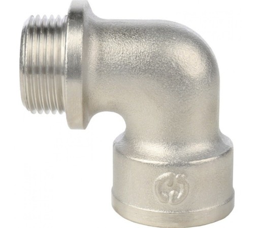 Угольник с упором НВ 3/4", никелированный Stout