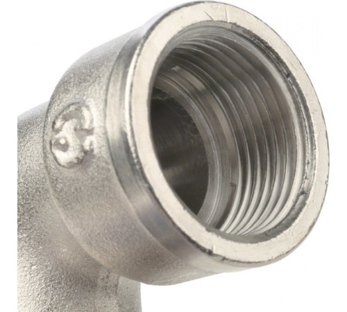 Угольник с упором НВ 3/4", никелированный Stout