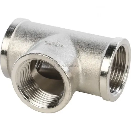 Тройник ВВ 3/4" никелированный Stout