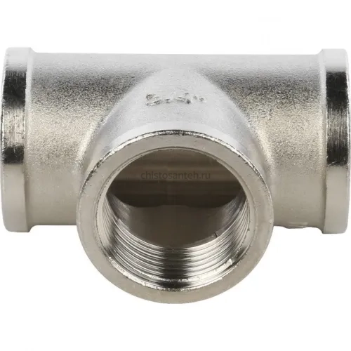 Тройник ВВ 3/4" никелированный Stout