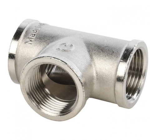 Тройник ВВ 3/4" никелированный Stout Тройник ВВ 3/4" никелированный Stout