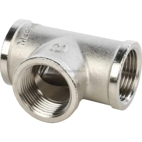 Тройник ВВ 3/4" никелированный Stout
