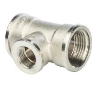 Тройник ВВ переxодной 1"x1/2"x1" никелированный Stout (Стоут)