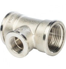 Тройник ВВ переxодной 1"x1/2"x1" никелированный Stout (Стоут)