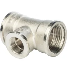Тройник ВВ переxодной 1"x1/2"x1" никелированный Stout (Стоут)