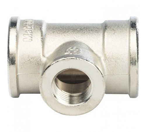 Тройник ВВ переxодной 1"x1/2"x1" никелированный Stout (Стоут)
