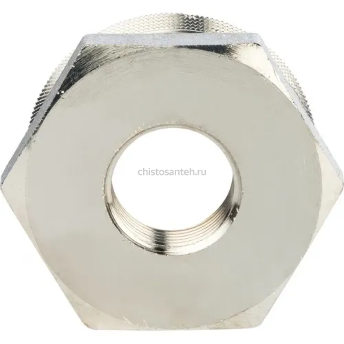 Футорка 1 1/2"x3/4" никелированная Stout