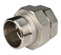 Разъемное соединение "американка" ВН 2", уплотнение под гайкой o-ring кольцо, никелированное Stout