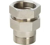 Разъемное соединение, американка ВН 3/8" уплотнение под гайкой o-ring кольцо, никелированное Stout