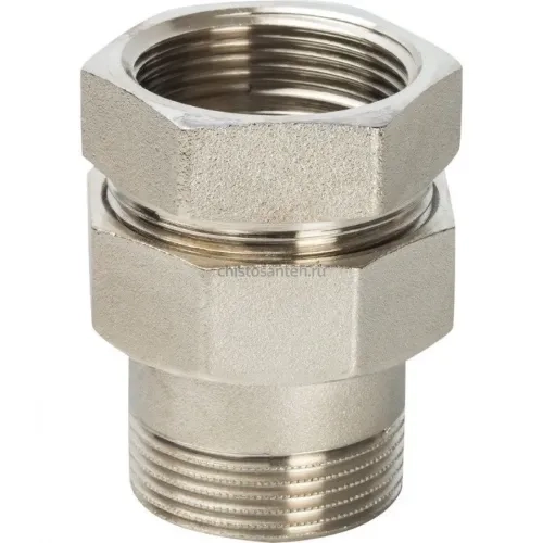 Разъемное соединение, американка ВН 3/8" уплотнение под гайкой o-ring кольцо, никелированное Stout