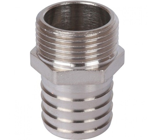 Штуцер НР 1"x30 мм, никелированный Stout