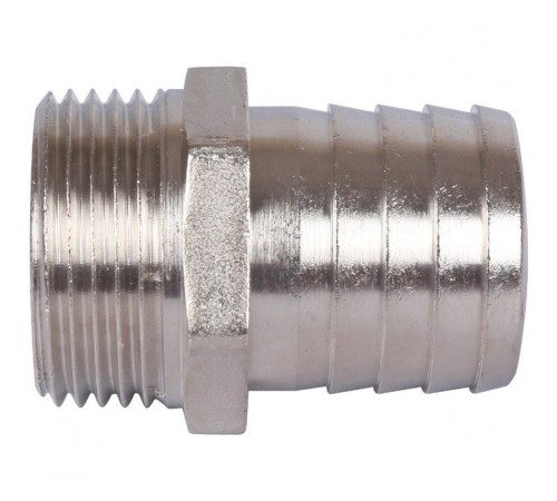 Штуцер НР 1"x30 мм, никелированный Stout