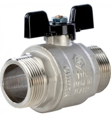 Кран шаровой полнопроходной НР/НР 1 1/4", ручка бабочка Stout