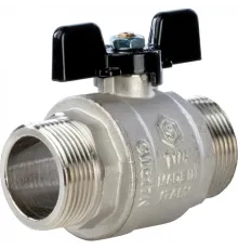 Кран шаровой полнопроходной НР/НР 1 1/4", ручка бабочка Stout