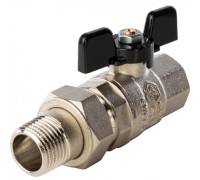 Кран шаровой полнопроходной ВР/НР 1/2" американка, ручка бабочка Stout