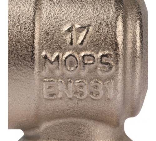 Кран шаровой с накидной гайкой угловой НР 3/4x3/4 с накидной гайкой, ручка бабочка Stout