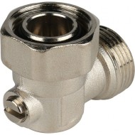 Узел нижнего подключения для радиатора раздельный 3/4", угловой Stout