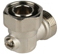 Узел нижнего подключения для радиатора раздельный 3/4", угловой Stout