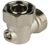 Узел нижнего подключения для радиатора раздельный 3/4", угловой Stout