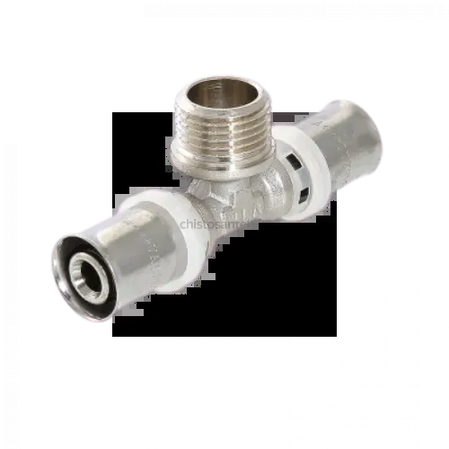 Тройник пресс с наружной резьбой 26х1/2"х26 Valtec