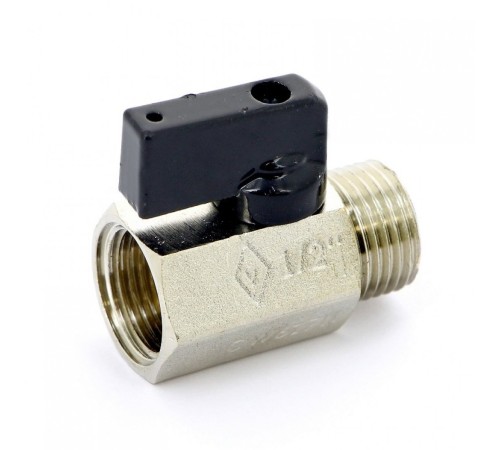 Кран шаровой мини НВ 1/2" Bugatti