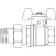 Кран шаровый 1 1/4" НГ с американкой маховик из алюминия Optibal Oventrop