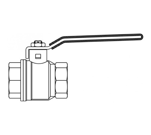 Кран шаровый 1 1/2" ВВ маховик из алюминия Optibal Oventrop