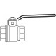 Кран шаровый 1 1/2" ВВ маховик из алюминия Optibal Oventrop